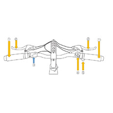 Miniature Kit poignée de frein pour VÉLO PLIANT À ASSISTANCE ÉLECTRIQUE 36V NOIR - N2 N° 0