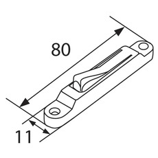 Miniature Blocage de porte 80 x 11 mm N° 1
