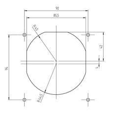 Miniature Socle P17 à encastrer 132 x 145 mm (Fermeture magnétique)-ABL N° 2