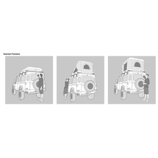 Miniature Tente de toit Air-Sky 360° - LARGE - 215 X 165 - COQUE BLANCHE - AUTOHOME N° 9