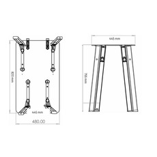 Miniature TABLE DE CAMPING INTEGREE A LA PORTE COULISSANTE - NEW TRANSPORTER & NEW V710 - GRISE VW N° 7