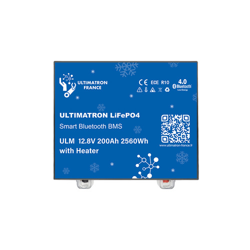 Batterie Lithium Sous Siège de 12.8V 200Ah LiFePO4 Smart BMS Avec Bluetooth et chauffage intégré - ULTIMATRON