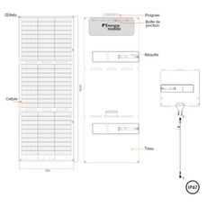 Miniature Panneau Pliable 12V I 210W I Monocristallin I Noir -ENERGIE MOBILE N° 1