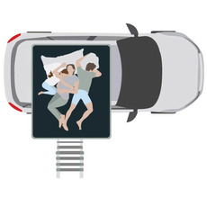 Miniature Tente de toit - Big Willow Gen.3 - 140 - CAMEL - VICKYWOOD N° 2