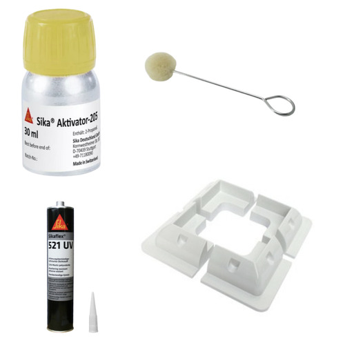 Kit de pose panneau solaire – Supports blancs MASIS & accessoires Sika