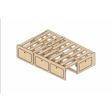 Miniature Lit plumard modulable en bois de peuplier – 120x190 - Robuste, léger et compatible tous vans -  N° 5