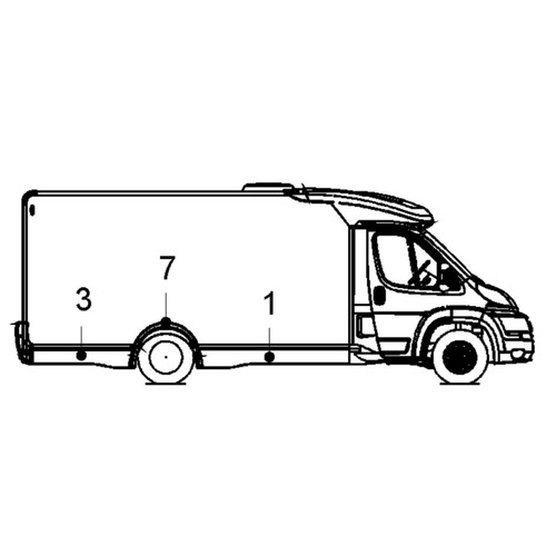 BAS DE CAISSE ARRIERE DROIT POUR CHAUSSON FLASH 28 - 2011 - TRIGANO