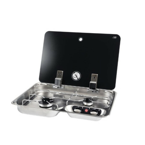 COUVERCLE EN VERRE POUR PLAQUE 2 FEUX - FC1346 - TRIGANO