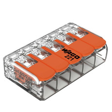 Miniature Borne de raccordement 5 câbles avec levier -LOT DE 5 - 221-615- WAGO N° 0