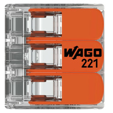 Miniature Borne de raccordement 3 câbles avec levier - A L'UNITE -221-613 - WAGO N° 1