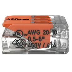 Miniature Borne de raccordement 3 câbles avec levier - A L'UNITE -221-613 - WAGO N° 2