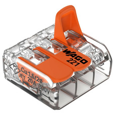 Borne de raccordement 3 câbles avec levier - A L'UNITE - 221-413 - WAGO