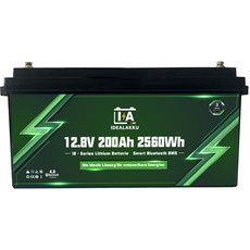 Miniature Batterie au lithium IB SERIES LiFePO4 12 V 200 Ah  Smart BMS avec Bluetooth - IDEALAKKU N° 0