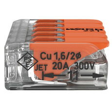 Miniature Borne de raccordement 5 câbles avec levier - A L'UNITE - 221-415 - WAGO N° 2