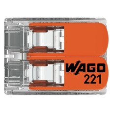 Miniature Borne de raccordement 2 câbles avec levier - A L'UNITE - 221-612 - WAGO N° 3