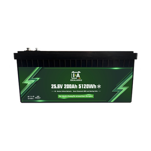 Batterie au lithium IB SERIES LiFePO4 24 V 200 Ah Smart BMS avec Bluetooth CHAUFFANTE - IDEALAKKU
