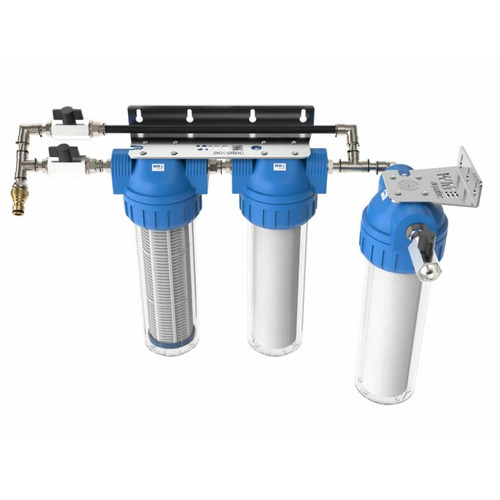 Filtration en cascade à 3 niveaux avec bypass - TAILLE M - Coudé 90° - WM AQUATEC