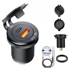 Miniature Prise charge rapide encastrable -  USB + USB-C  N° 1