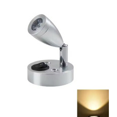 Miniature Lampe de lecture LED 12V avec interrupteur et tête orientable 360° - ARGENT - LUMIERE CHAUDE N° 3