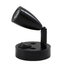 Miniature Lampe de lecture LED 12V avec interrupteur et tête orientable 360° - NOIRE - LUMIERE CHAUDE N° 1