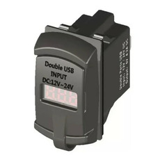 Miniature Prise double USB et voltmètre intégré N° 2