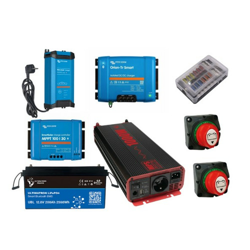 PACK COMPLET - ELECTRICITE POUR VAN AMENAGE - 200 AH