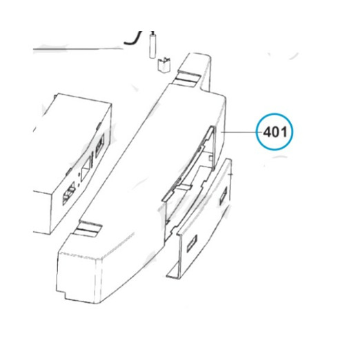 Bandeau accrochage porte gauche Noir/Gris pour réfrigérateur RML 8555- DOMETIC