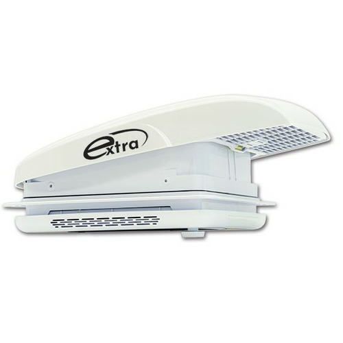 Lanterneau 40x40 motorisé avec ventilation intégrée, store et moustiquaire  - BLANC - EXTRAFAN