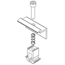 Miniature DomeClamp End Clamp 30-50 mm, noir anodisé  - K2 N° 1