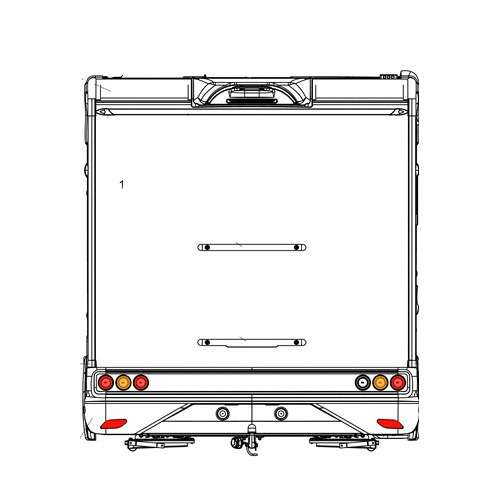 FACE ARRIERE EN METAL 2300X2515  - BLANC 249 - TRIGANO