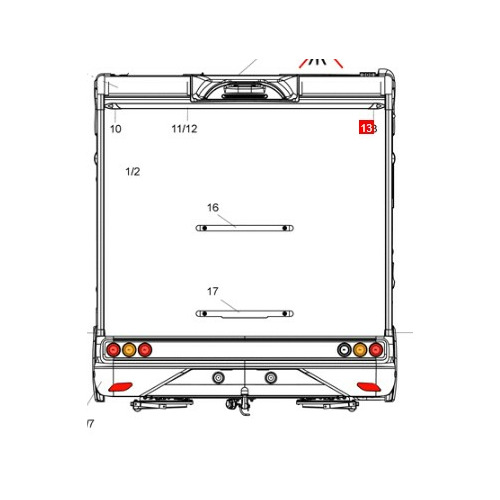 1 EMBOUT POUR CEINTURE DE CAISSE DROIT SUR BAGUETTE ARRIERE - - TRIGANO