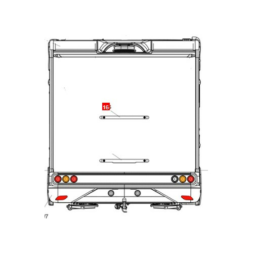 1 KIT PORTE VELO SUPPLEMENTAIRE - Bc98656B638 - EMBOUT PLASTIQUE - NOIR - TRIGANO