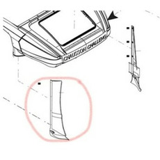 Miniature Pied de cabine châssis FIAT – Coté droit – BLANC 249 – Pour Challenger Profilé N° 1