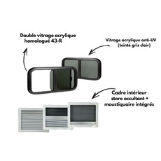 Miniature BAIE COULISSANTE + CADRE - 600 X 350 N° 6