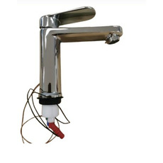 Miniature Robinet mitigeur LINNEA E avec contacteur raccord tétine 10mm – Chrome - REICH N° 1