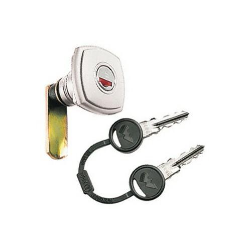 SERRURE CARRE BLANCHE COMPLETE AVEC CLEF ET BARILLET - ZADI