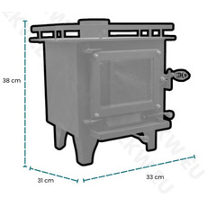 Miniature Poêle à bois Cubic Grizzly N° 6