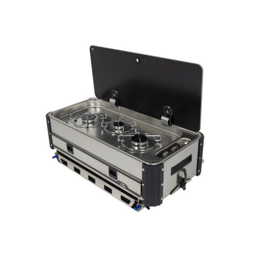 Cuisinière à gaz coulissante  - 3 feux - chariot court - CAN