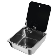 Miniature Évier inox avec couvercle réfractaire et robinet - 35 x 32 cm  - CAN N° 0