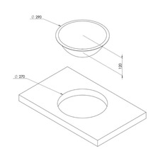 Miniature Evier rond en acier inoxydable - 29cm - CAN N° 1