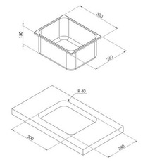 Miniature Evier inox 260x320x150 - CAN N° 1