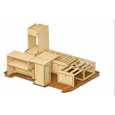 Miniature Pack meuble aménagement COZY pour -Volkswagen T5 (2003-2015) / Volkswagen T6 (2015-AUJOURD'HUI) N° 2