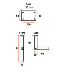 Miniature Pied de table pliant Star 7  - 355 × 380 × 32 mm  N° 1