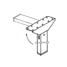 Miniature Pied de table  escamotable –– Simple, économique et fonctionne - 715 mm N° 1