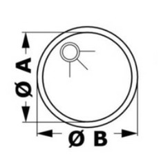 Miniature Evier rond en inox poli miroir - 285 x 180 mm N° 1