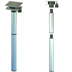 Miniature PIED DE TABLE - 7352 ILSE - 375/756 mm- DOUBLE PLATEAU PIVOTANT 360° - ANTHRACITE  N° 0