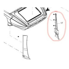 Miniature ATTENTION Produit imparfait | Pied de cabine châssis Ford – Coté gauche – BLANC 249 – Pour Challenger Profilé N° 0