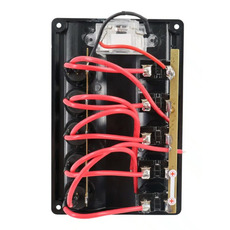 Miniature Tableau électrique WAVE 5 interrupteurs+ Voltmètre 12V - OSCULATI N° 3