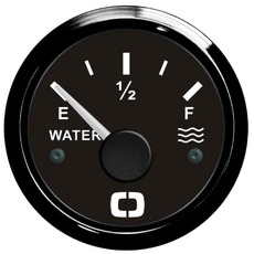 Miniature Jauge niveau d'eau 10-180 Ω ohm - Cadran noir/lunette noire - OSCULATI N° 0