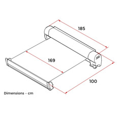 Miniature STORE F45S 1.90 BOITIER POLAR WHITE TOILE ROYAL BLUE - FIAMMA N° 3
